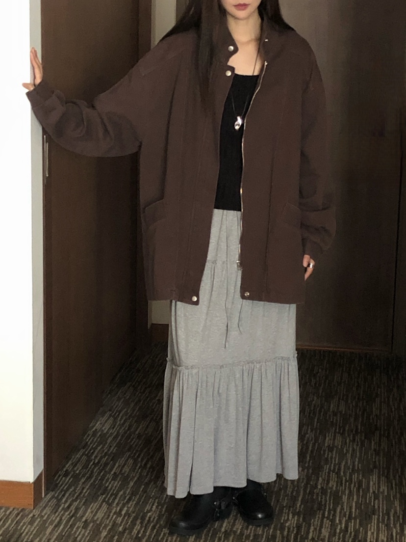 ONDO-P韓國代購㊣女裝新品休閑熱賣真品人氣25秋冬職業長裙ONDO-P長裙