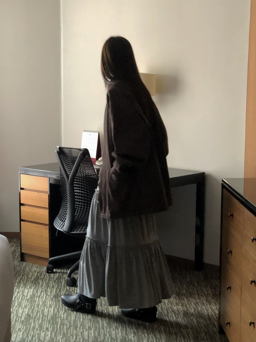 ONDO-P韓國代購㊣女裝新品休閑熱賣真品人氣25秋冬職業長裙ONDO-P長裙