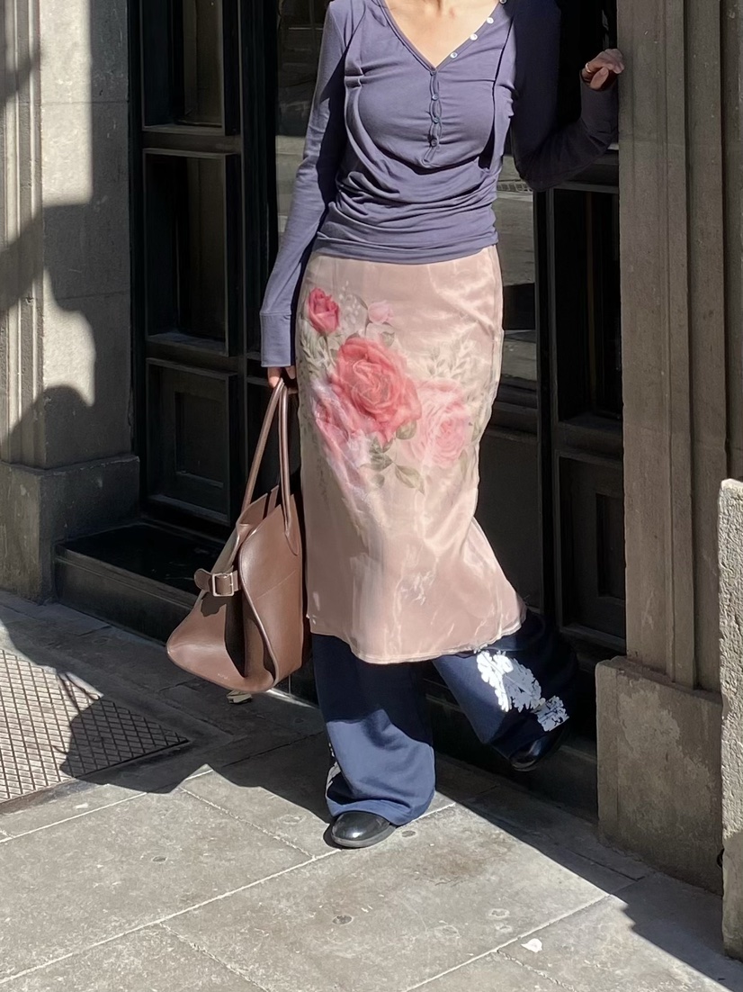 OUPPT東大門㊣實拍女裝新款真品時尚推薦熱賣25秋冬長裙歐根紗OUPPT長裙