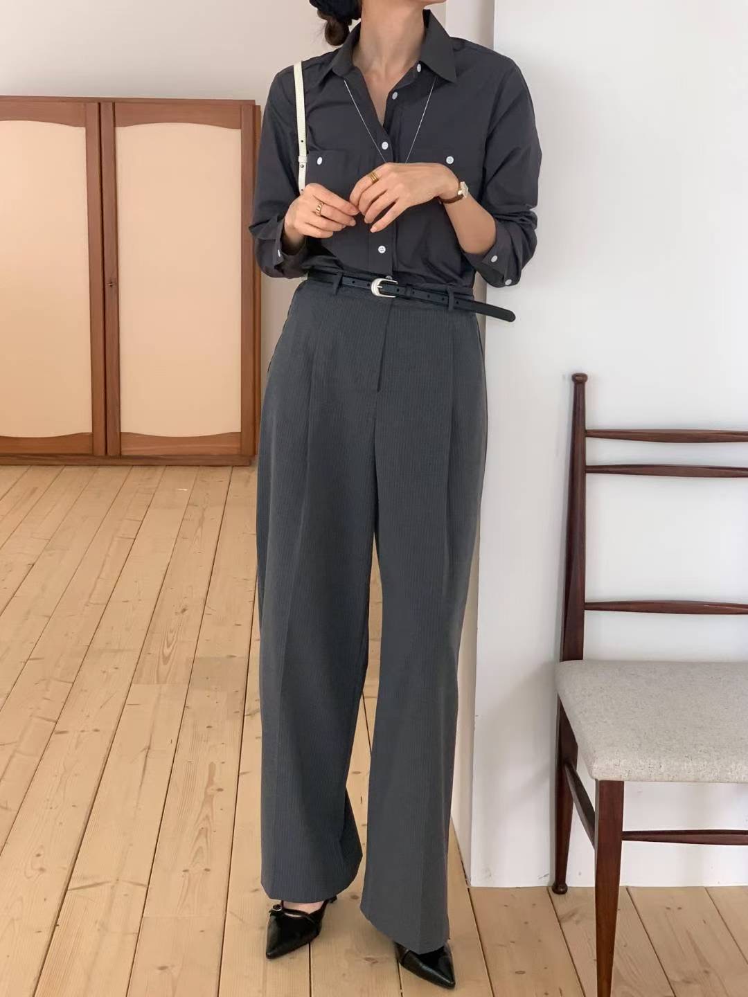 TONEOF/ARRICCHISI東大門㊣直郵女裝新款真品休閑褲不含腰帶OHEN休閑褲
