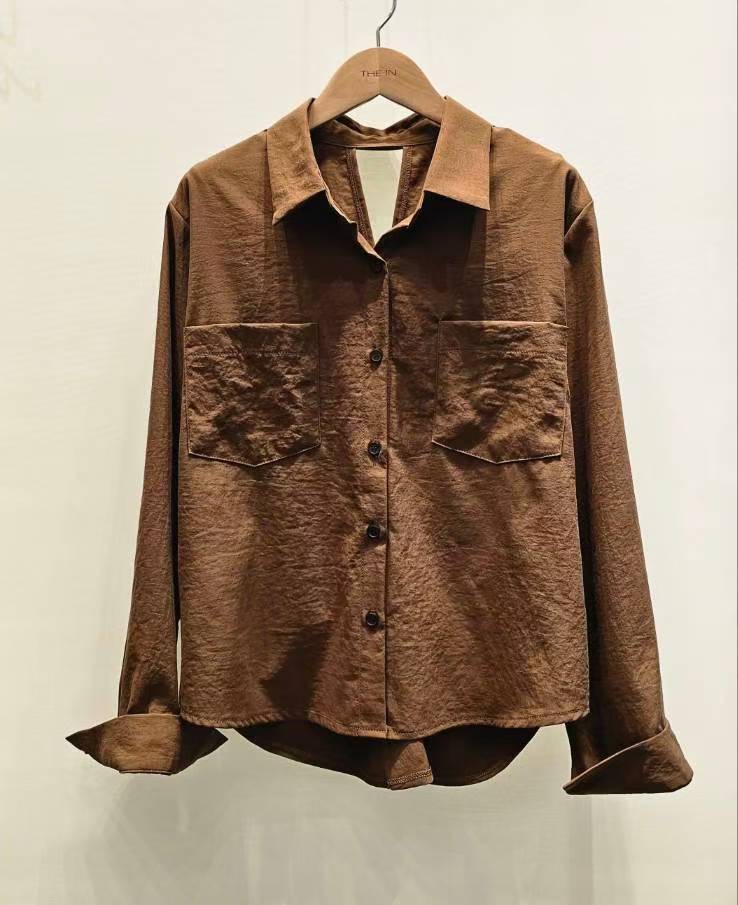 THE IN-더인-T韓國代購㊣女裝新款25秋冬真品襯衫蕾絲衫THE IN襯衫/蕾絲衫圖色2