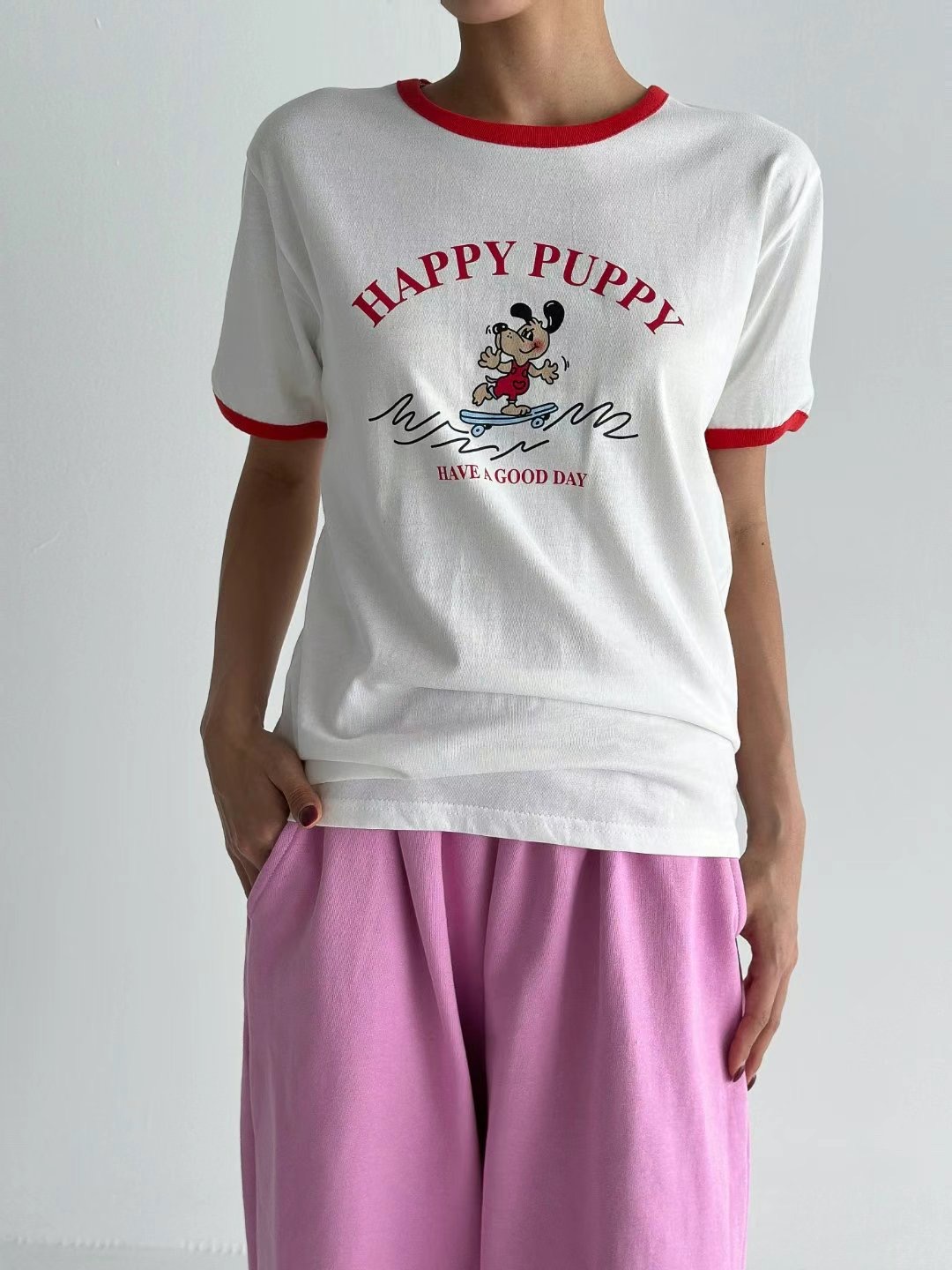 P.SHOP韓國直郵㊣女裝新品25秋冬時尚推薦熱賣休閑真品T恤P.SHOPT恤