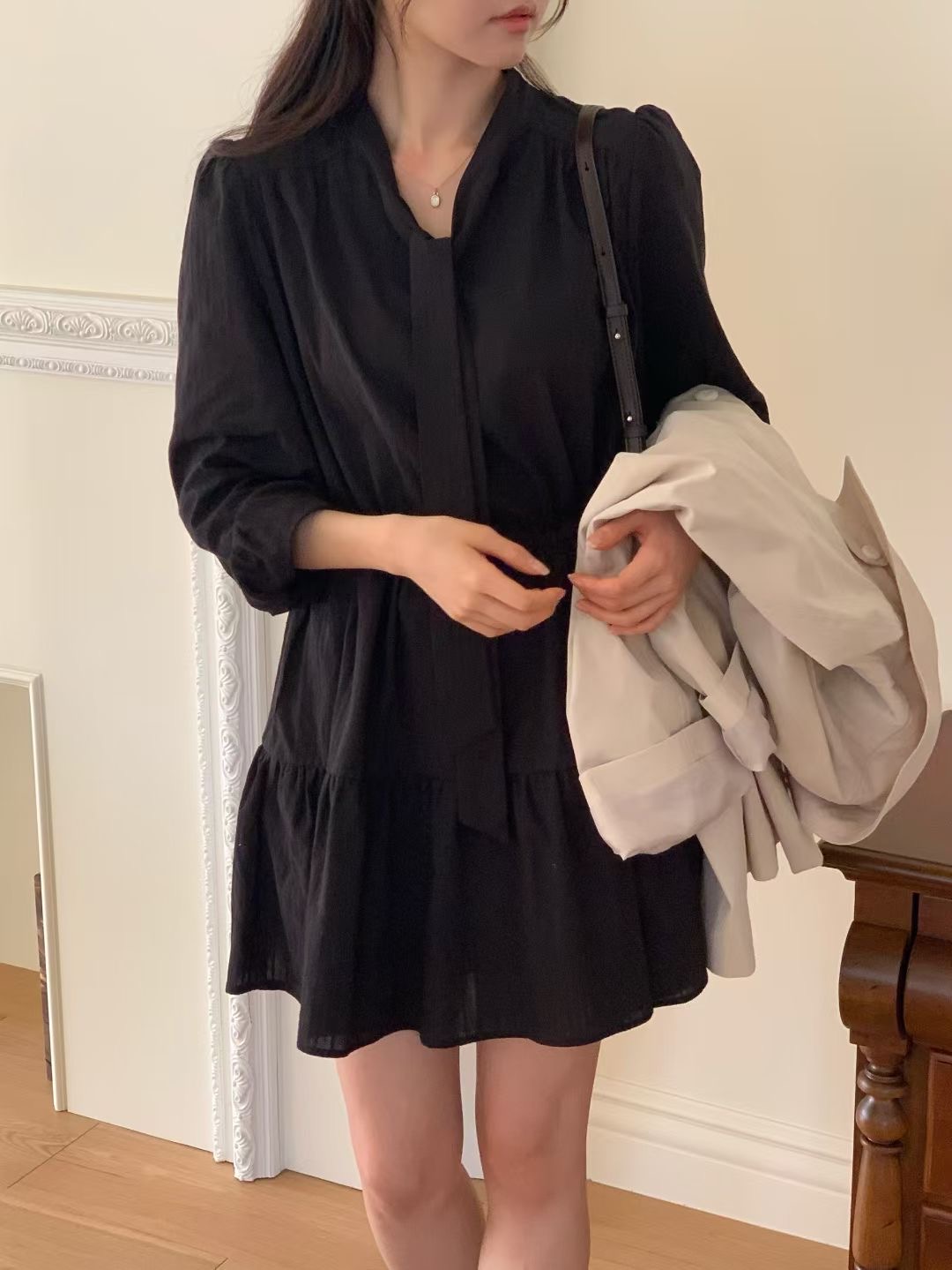 AND韓國代購㊣女裝新品推薦熱賣職業休閑人氣真品時尚連衣裙AND連衣裙圖色2