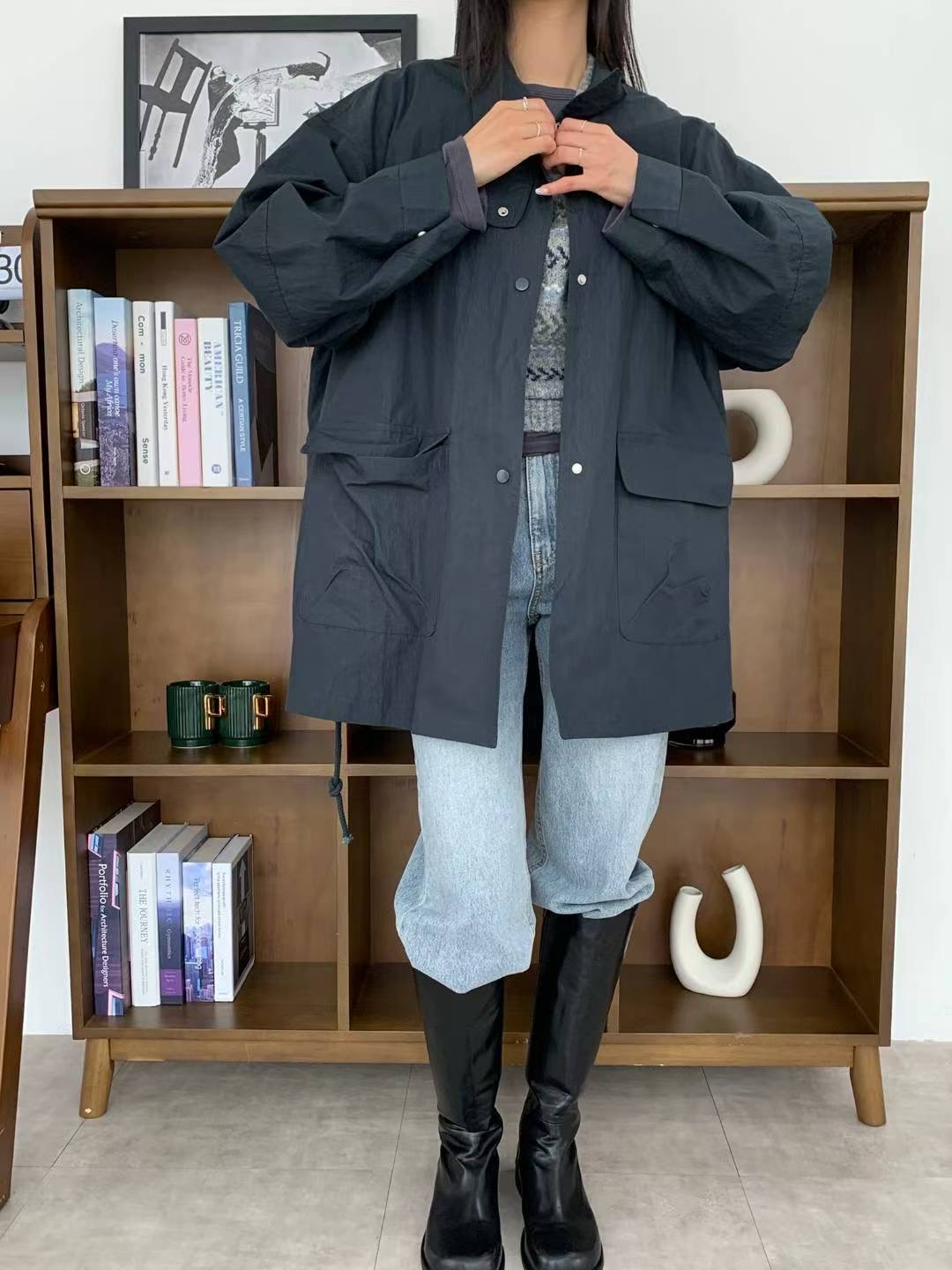 THEMAIN東大門㊣代購女裝新品休閑真品推薦人氣25秋冬熱賣夾克THEMAIN夾克