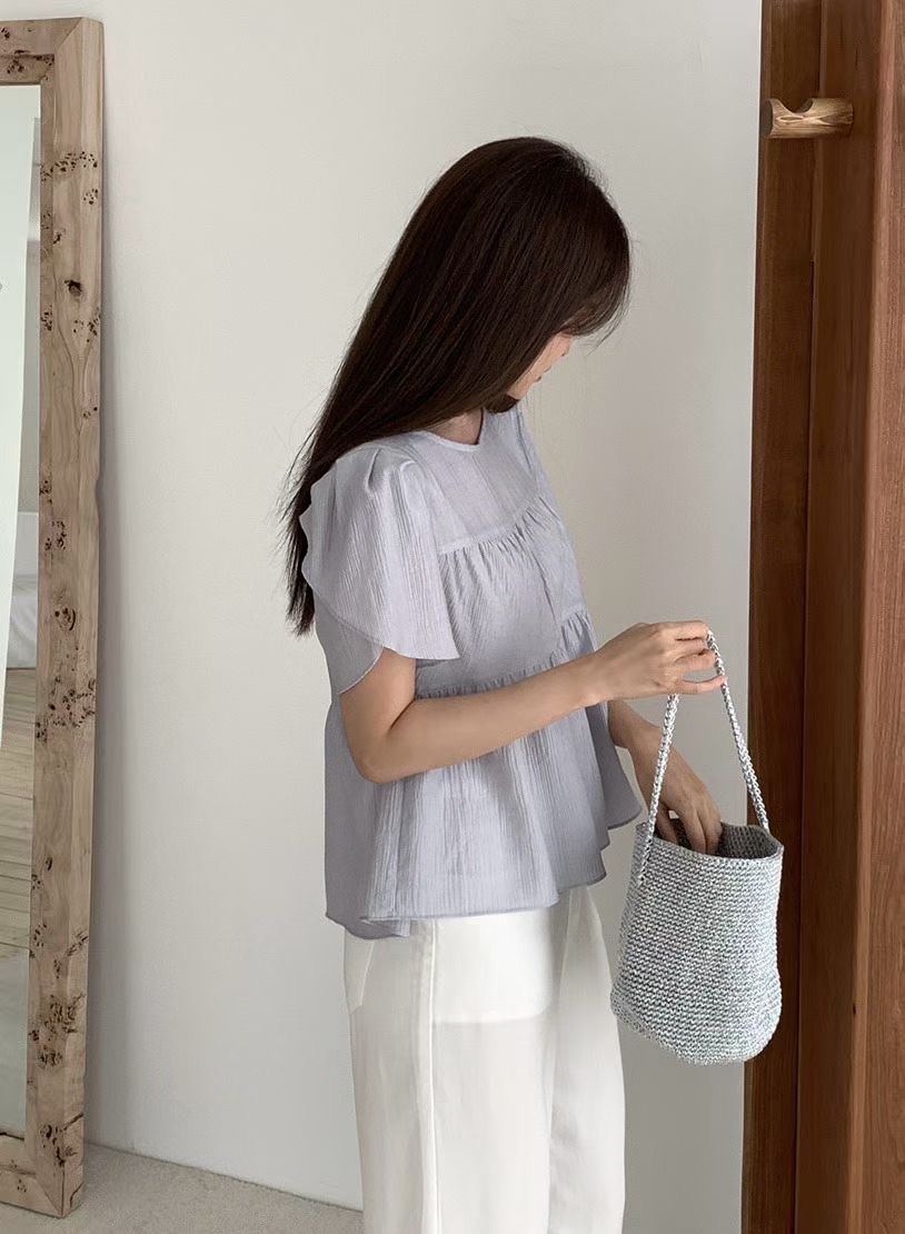 AND韓國代購㊣女士新品人氣真品25秋冬時尚休閑職業襯衫蕾絲衫AND襯衫/蕾絲衫