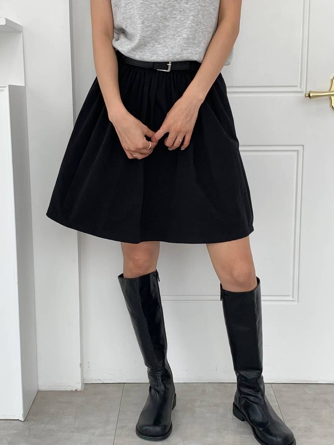 THEMAIN東大門㊣實拍女裝新品休閑時尚真品半身裙中短裙含腰帶THEMAIN半身裙/中短裙