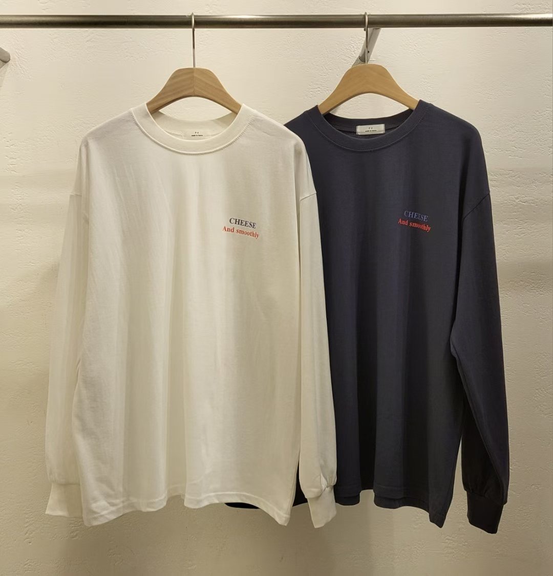 P.SHOP東大門㊣直郵女士新品25秋冬熱賣推薦職業真品長袖T恤P.SHOP長袖T恤圖色2左二色