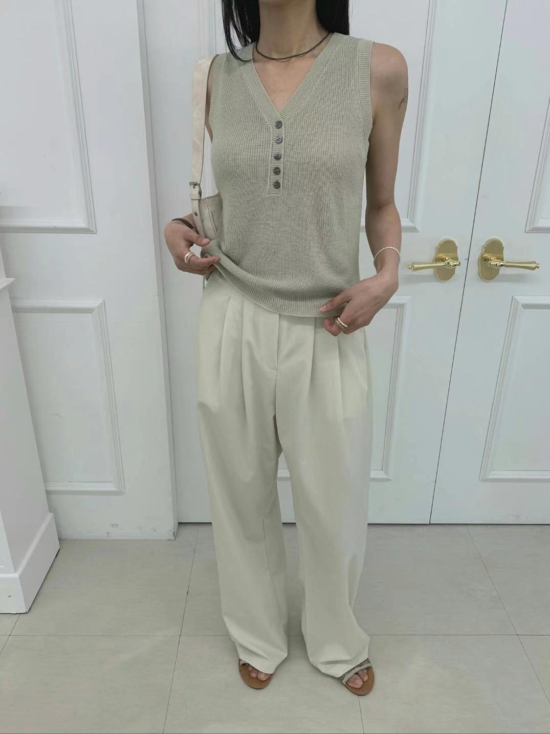 THEMAIN韓國代購㊣女士新品熱賣時尚推薦真品職業25秋冬休閑褲THEMAIN休閑褲