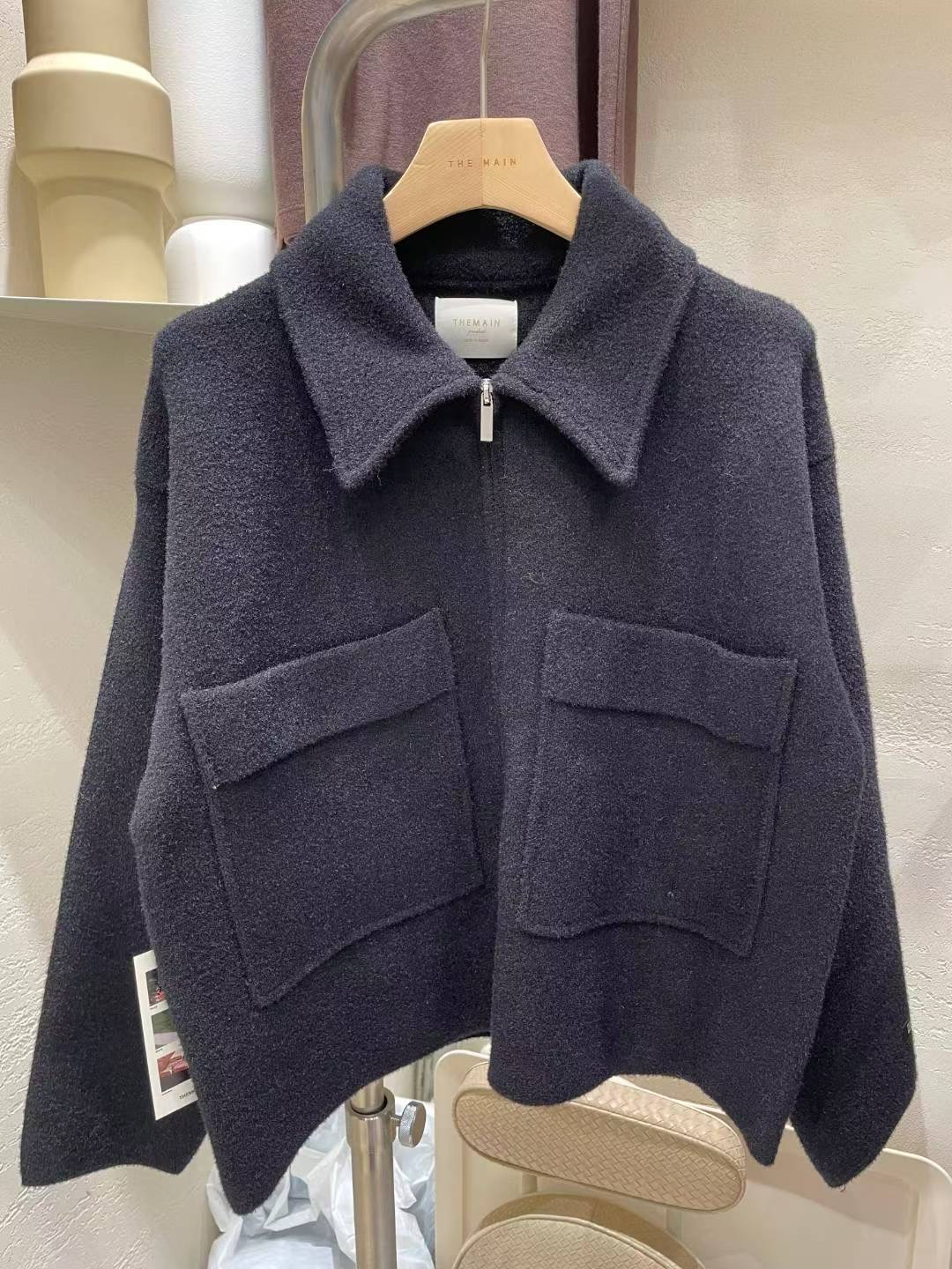 THEMAIN韓國直郵㊣女士新品25秋冬時尚職業推薦休閑真品夾克THEMAIN夾克圖色2