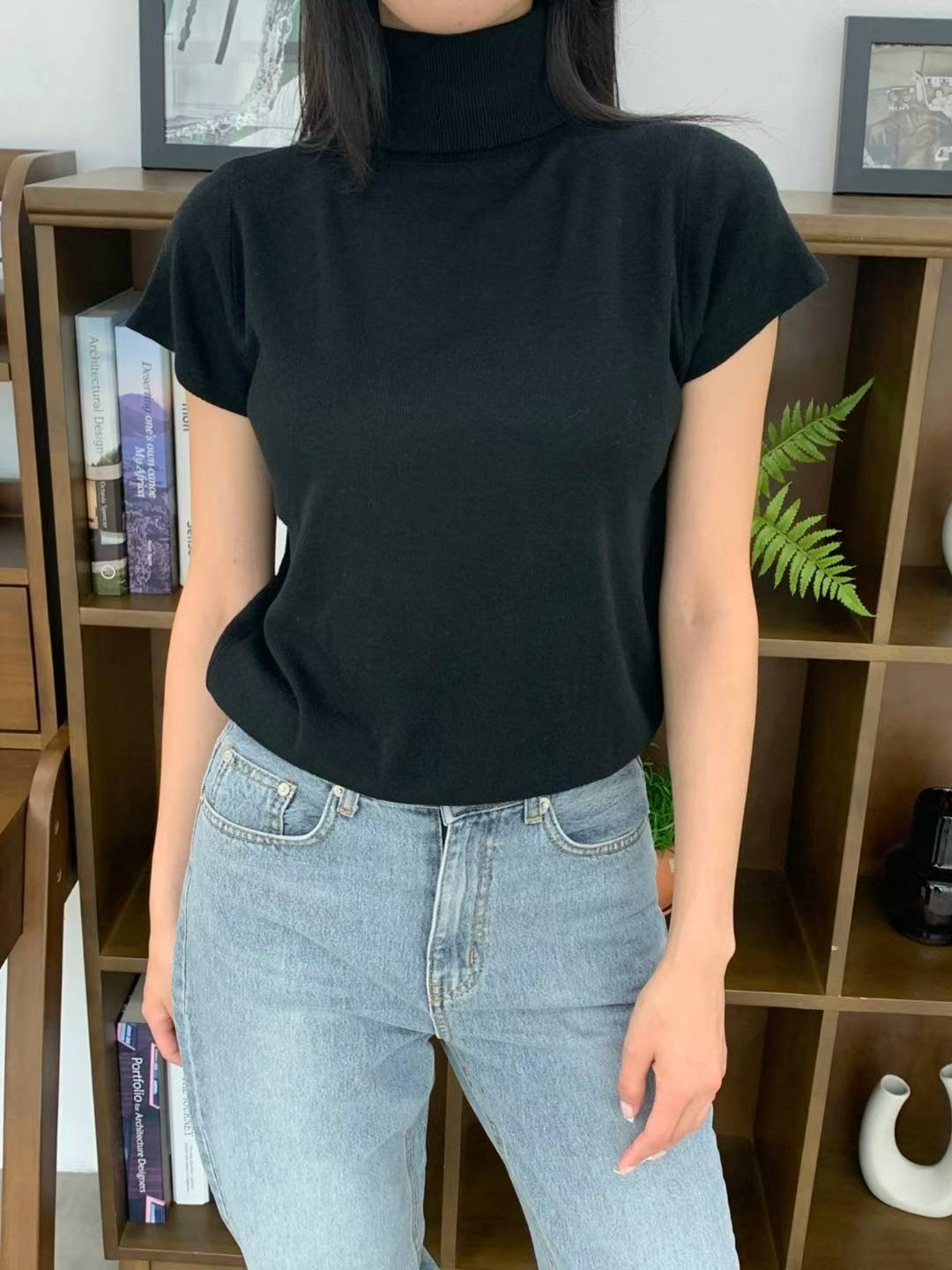 THEMAIN韓國直郵㊣女裝新款25秋冬推薦職業時尚熱賣人氣T恤THEMAINT恤圖色2