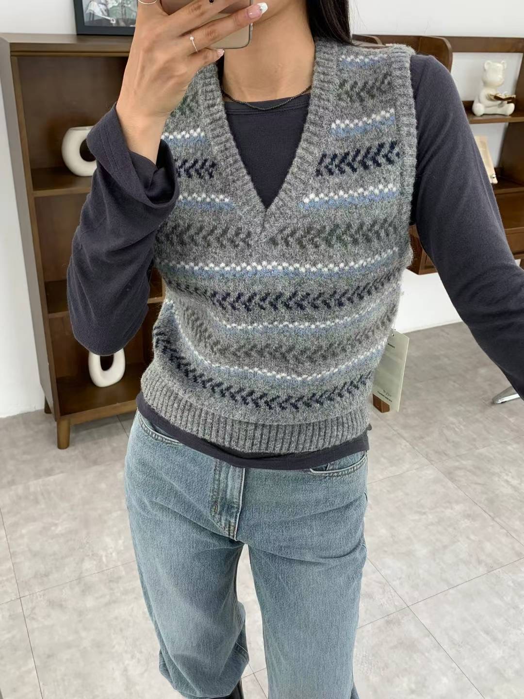 THEMAIN東大門㊣直郵女士新品熱賣推薦休閑25秋冬時尚吊帶背心THEMAIN吊帶/背心圖色2