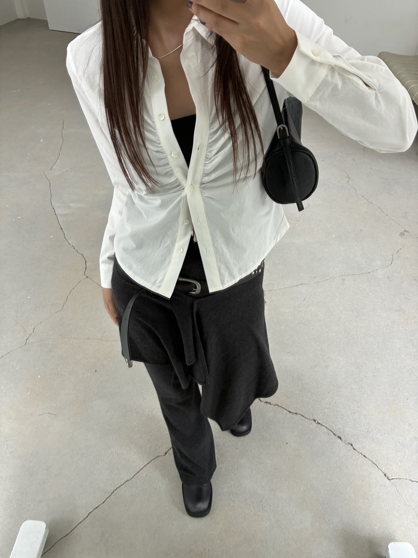 ACME韓國直郵㊣女裝新品真品25秋冬休閑熱賣職業襯衫蕾絲衫ACME襯衫/蕾絲衫