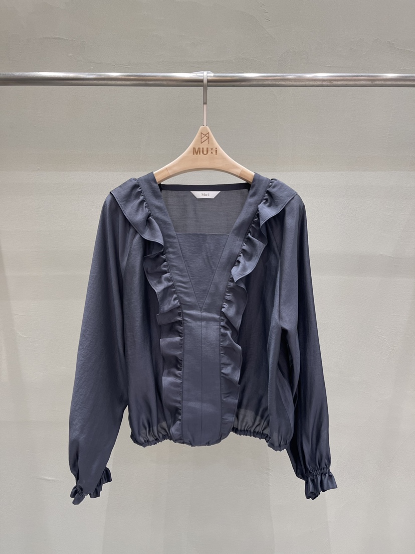 THE MUI韓國代購㊣女裝新品時尚休閑職業推薦真品襯衫蕾絲衫THE MUI襯衫/蕾絲衫圖色2