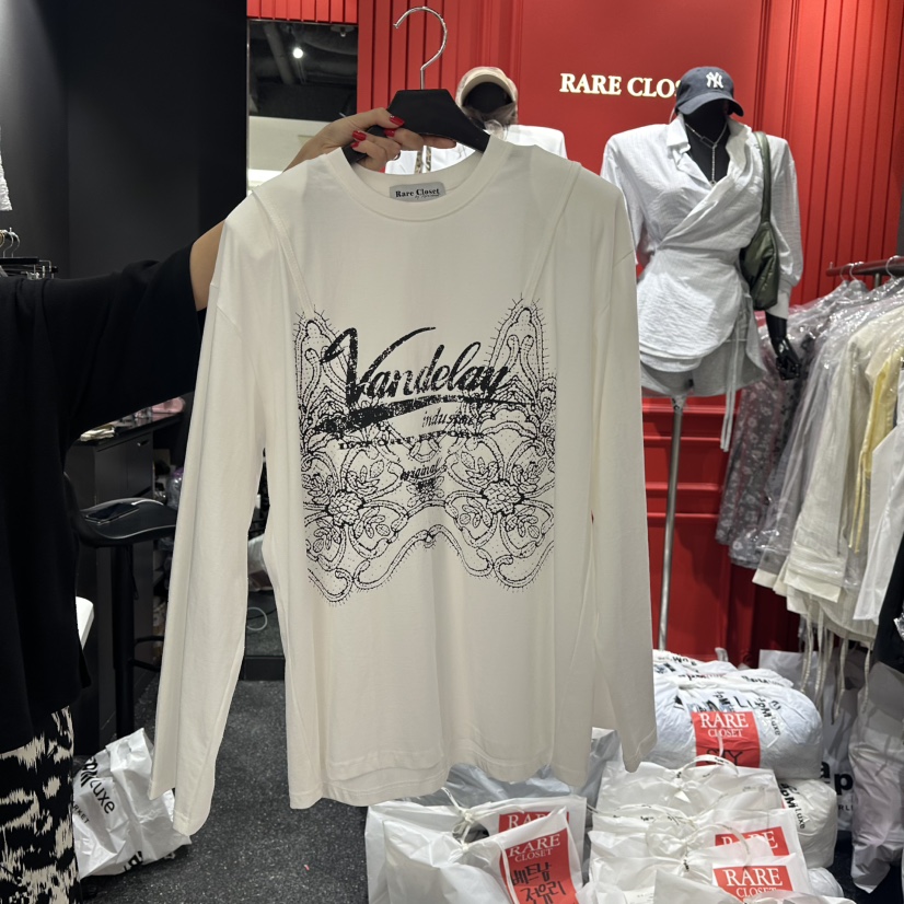 RARE CLOSET東大門㊣直郵女士新品人氣職業熱賣推薦長袖T恤RARE CLOSET長袖T恤