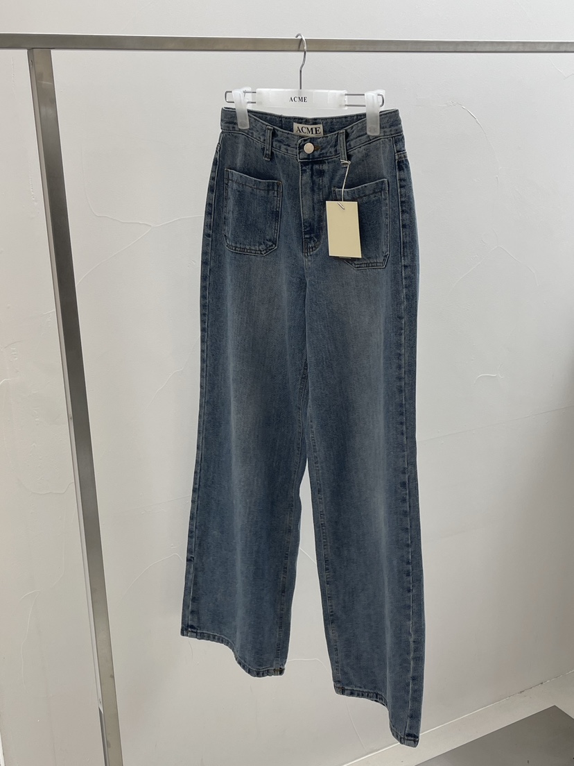 ACME東大門㊣實拍女裝新款時尚真品休閑熱賣職業牛仔褲口袋ACME牛仔褲