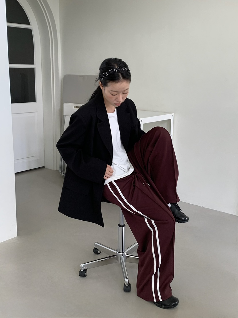 LOVE MY SANTA韓國代購㊣女裝新品熱賣真品25秋冬時尚休閑褲Santa/LOVE MY SANTA休閑褲
