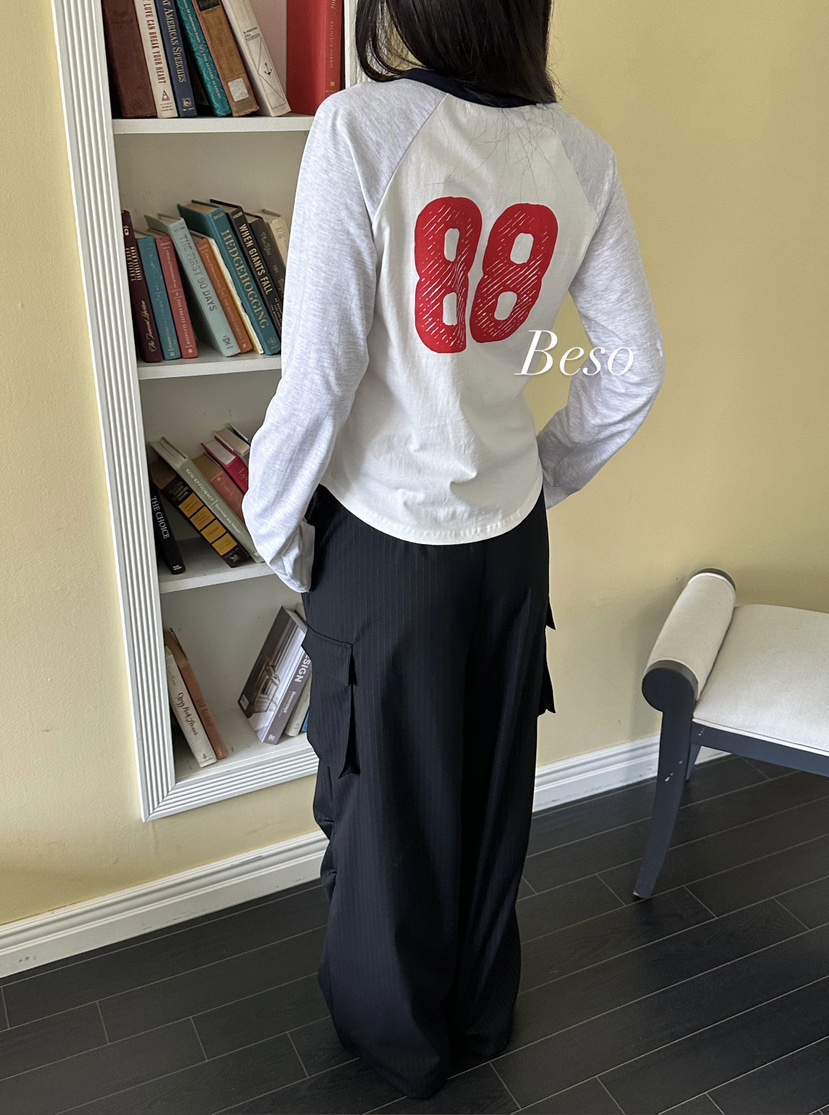 LARCENCICL韓國代購㊣女裝新品25秋冬推薦真品人氣職業長袖T恤LARCENCICL長袖T恤