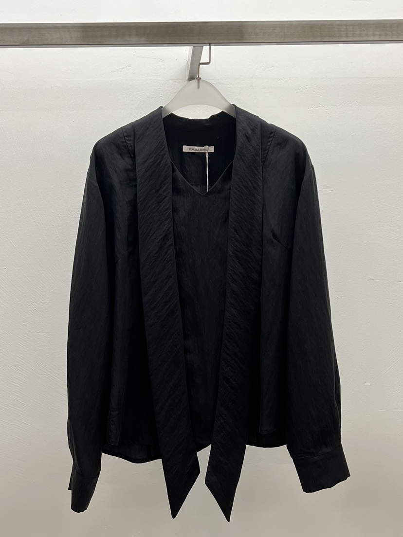 WEARABLE-L東大門㊣實拍女裝新款25秋冬人氣襯衫蕾絲衫紐扣WEARABLE襯衫/蕾絲衫圖色3