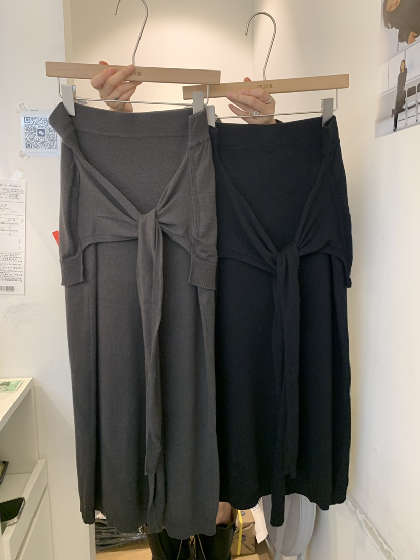 OUVIR韓國代購㊣女士新品25秋冬真品推薦時尚人氣職業休閑長裙O.V.R/OUVIR長裙