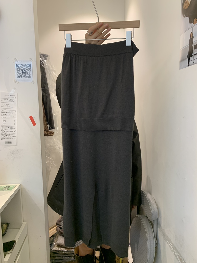OUVIR韓國代購㊣女士新品25秋冬真品推薦時尚人氣職業休閑長裙O.V.R/OUVIR長裙
