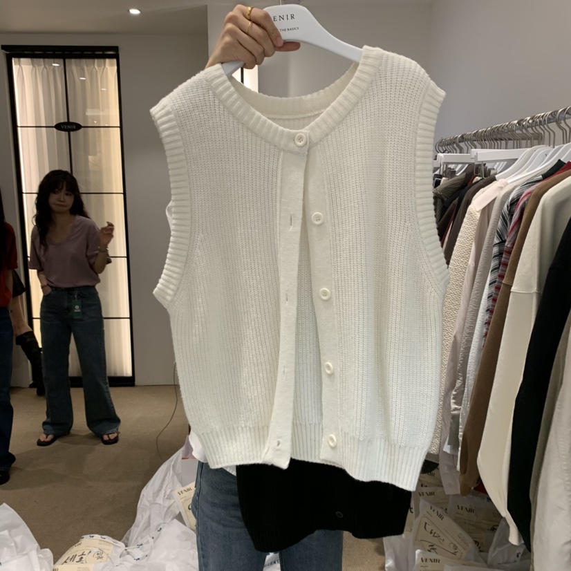 VENIR-a韓國直郵㊣女士新品時尚真品休閑職業25秋冬推薦馬甲VENIR-a馬甲