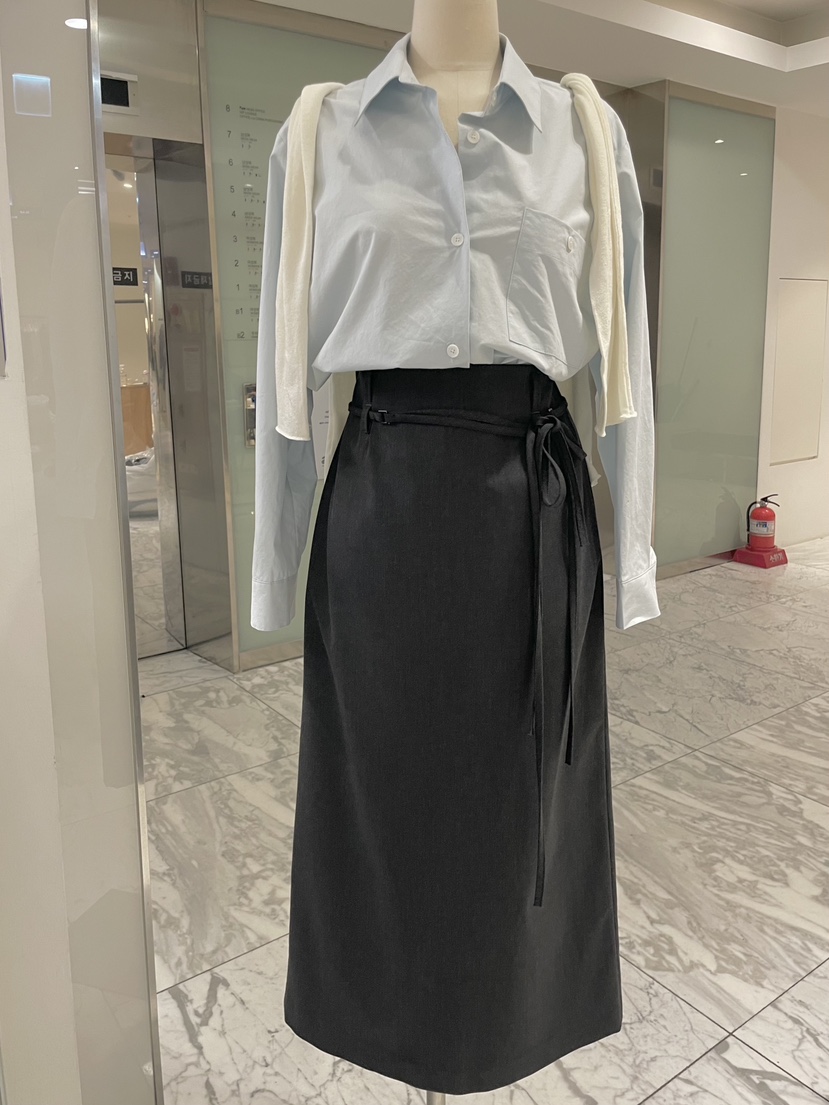 URBANE cloth韓國直郵㊣女裝新品真品熱賣時尚推薦長裙含腰帶URBANE cloth長裙