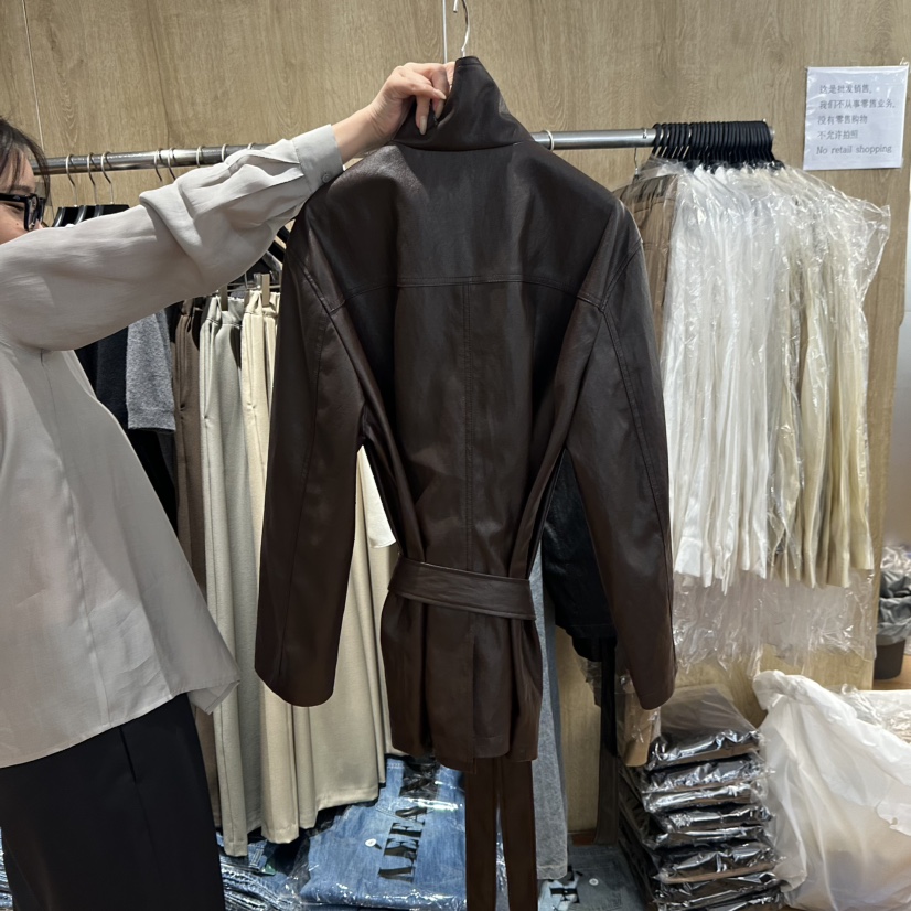 LEFANCY韓國直郵㊣女士新款熱賣真品推薦時尚人氣夾克含腰帶LEFANCY夾克