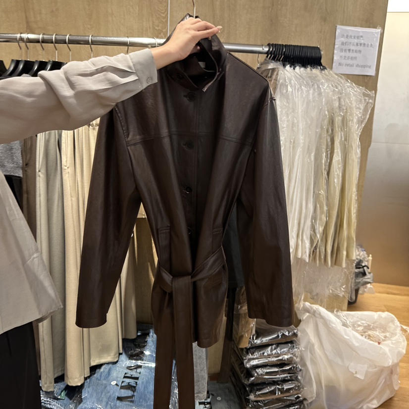 LEFANCY韓國直郵㊣女士新款熱賣真品推薦時尚人氣夾克含腰帶LEFANCY夾克