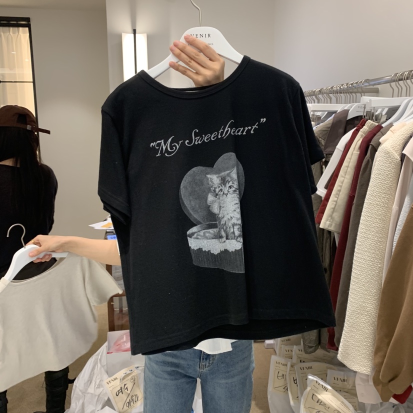 VENIR-a韓國直郵㊣女裝新品推薦休閑人氣熱賣25秋冬時尚T恤VENIR-aT恤圖色4