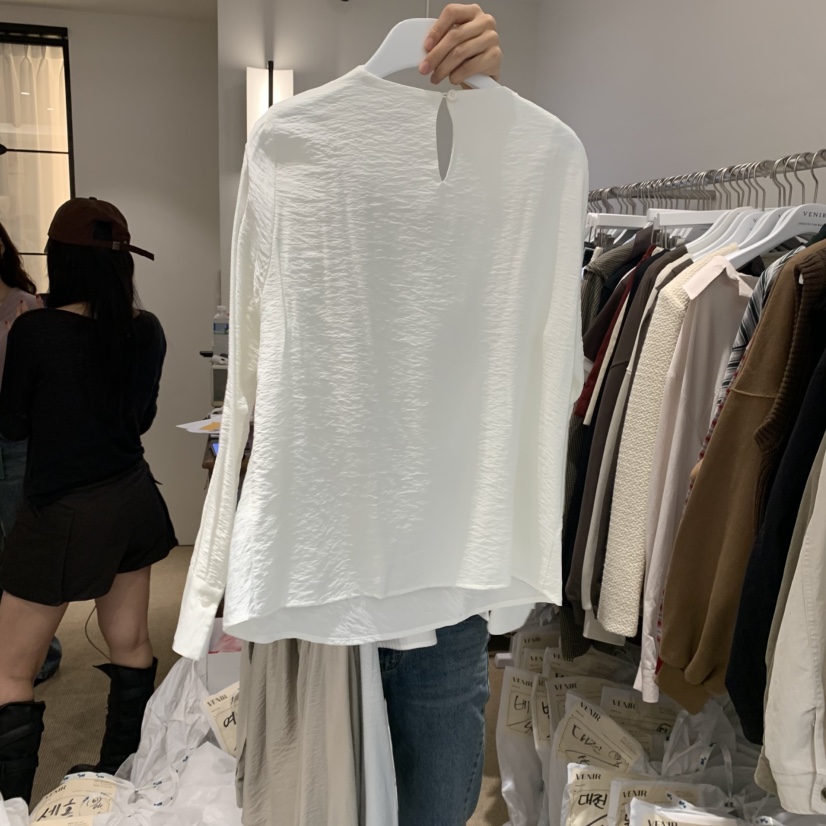 VENIR-a東大門㊣直郵女士新款時尚推薦休閑人氣襯衫蕾絲衫VENIR-a襯衫/蕾絲衫