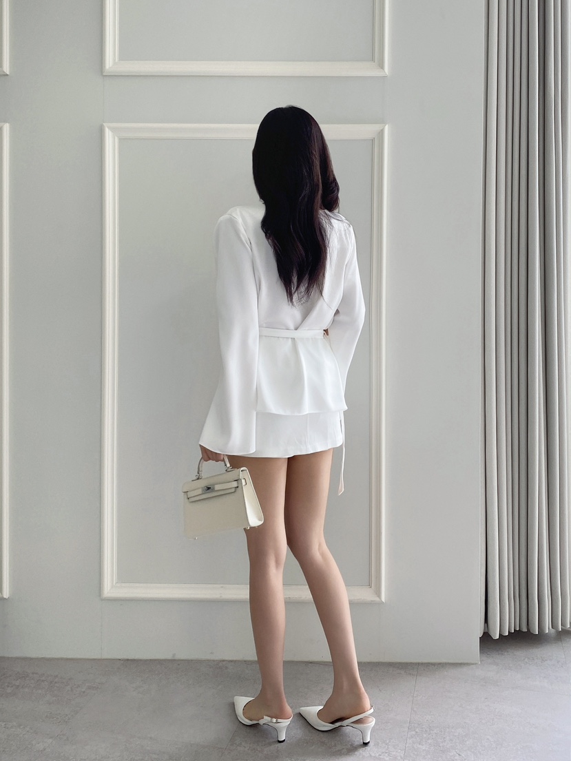 CLOTH東大門㊣直郵女裝新款熱賣推薦人氣休閑襯衫蕾絲衫含腰帶CLOTH襯衫/蕾絲衫