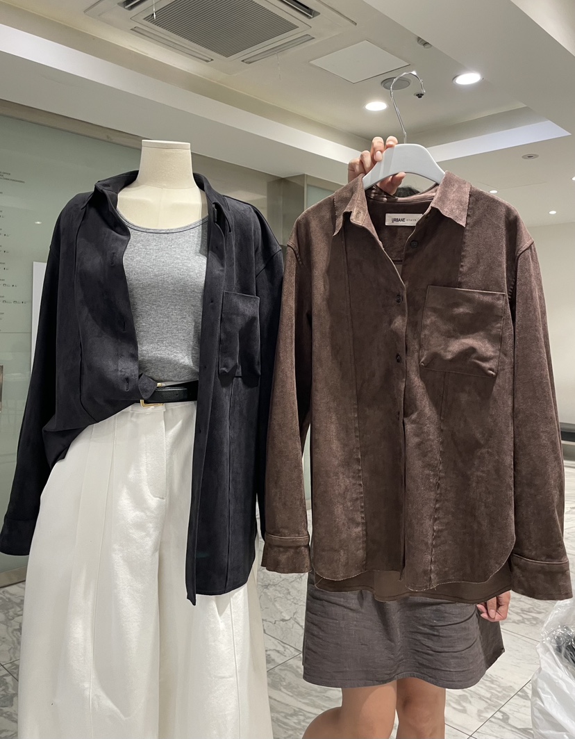 URBANE cloth韓國代購㊣女裝新品推薦熱賣人氣夾克絨面革鏤空URBANE cloth夾克