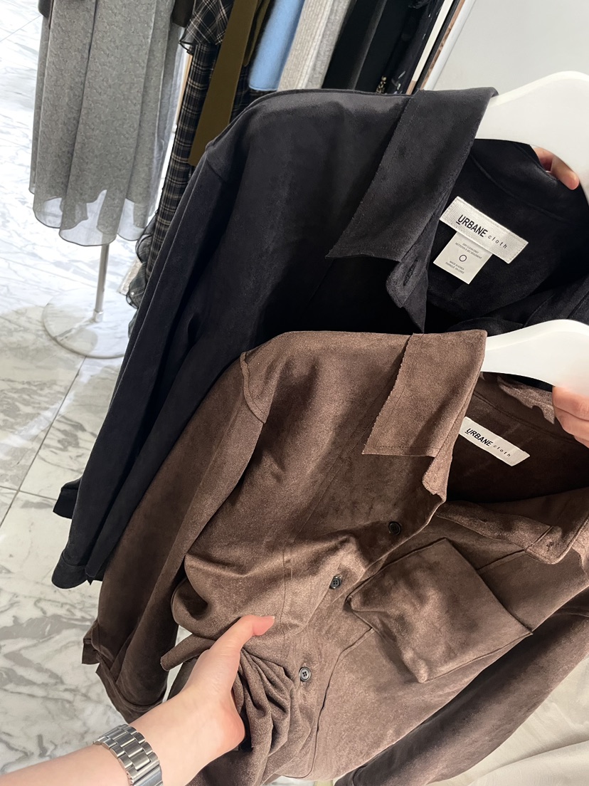 URBANE cloth韓國代購㊣女裝新品推薦熱賣人氣夾克絨面革鏤空URBANE cloth夾克