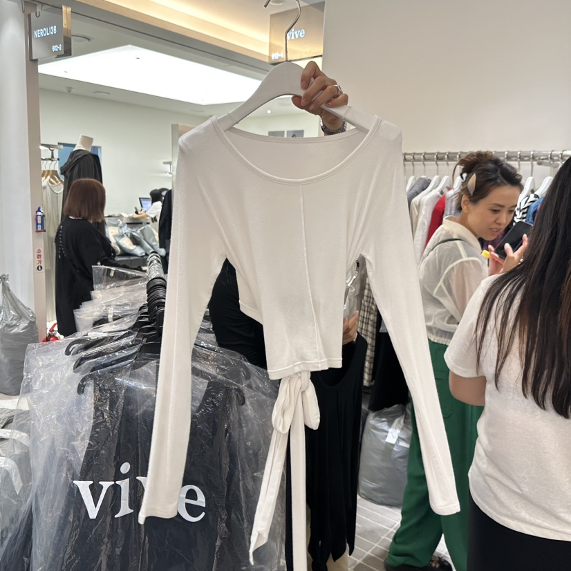 VIVE東大門㊣代購女裝新品推薦職業時尚人氣休閑25秋冬長袖T恤VIVE長袖T恤