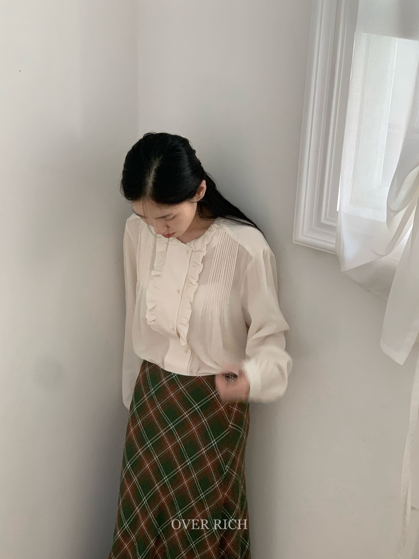 OVER RICH東大門㊣直郵女裝新款人氣25秋冬推薦襯衫蕾絲衫OVER RICH襯衫/蕾絲衫