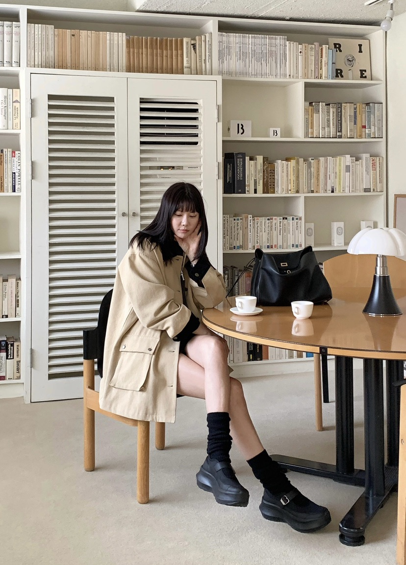 COURGETTE東大門㊣實拍女裝新款職業真品推薦25秋冬休閑夾克COURGETTE夾克