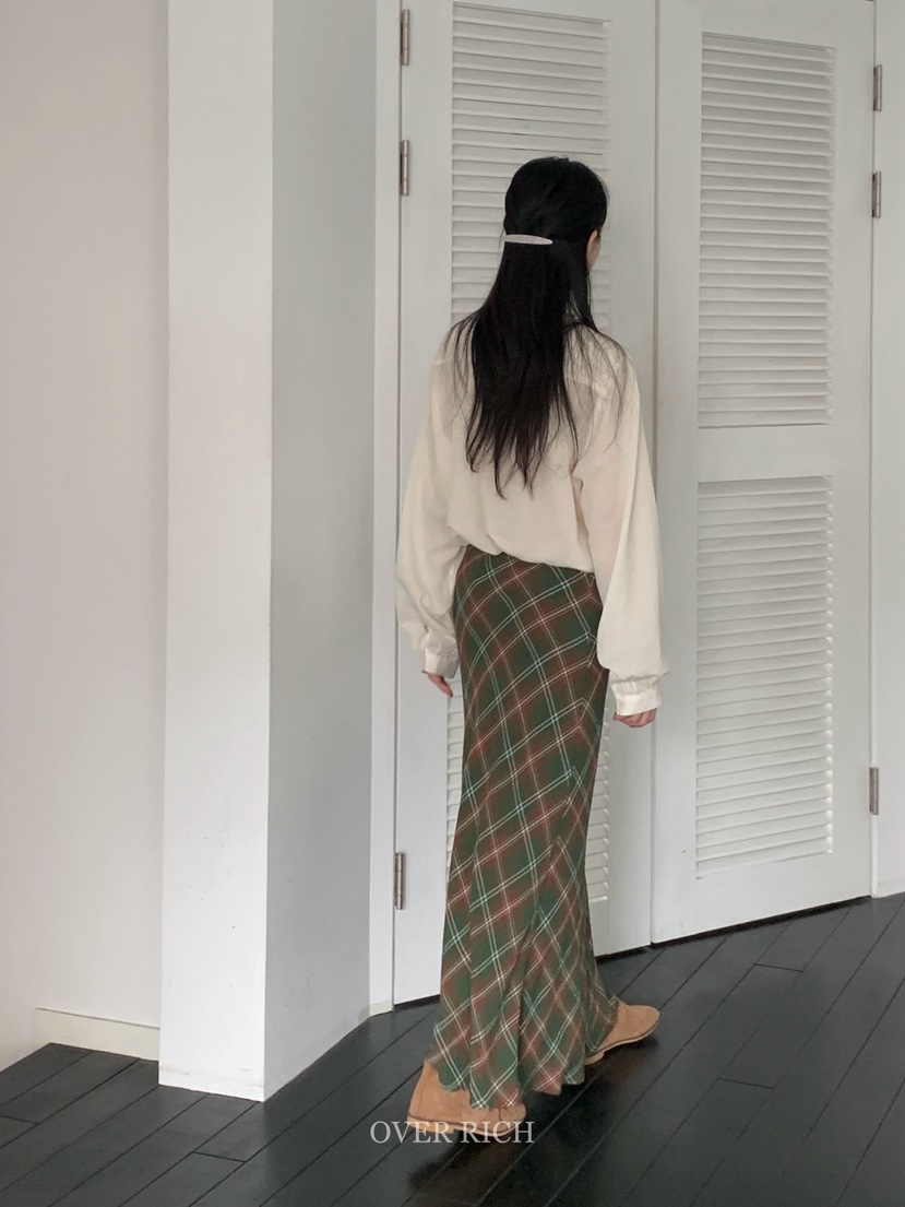 OVER RICH韓國代購㊣女士新款休閑真品熱賣職業推薦25秋冬長裙OVER RICH長裙