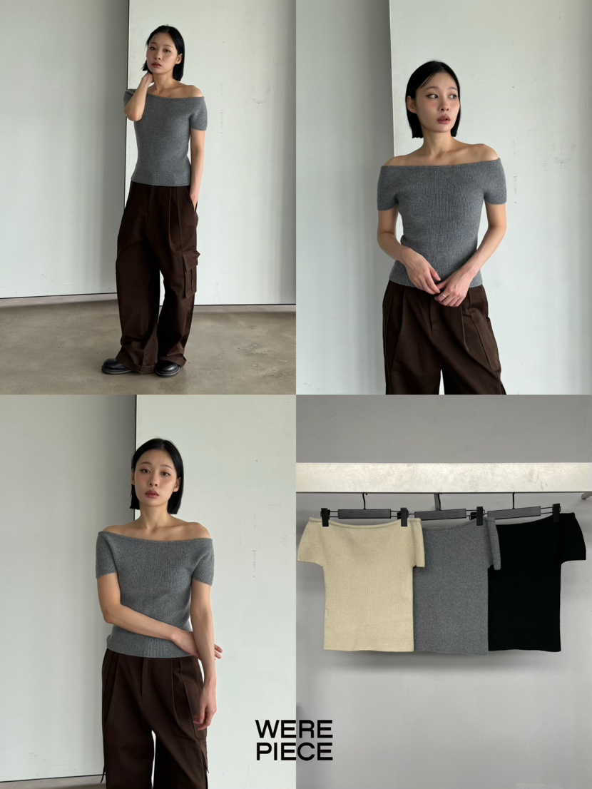 KARE/WEREPIECE韓國直郵㊣女士新款真品人氣25秋冬針織衫露肩KARE/WEREPIECE針織衫