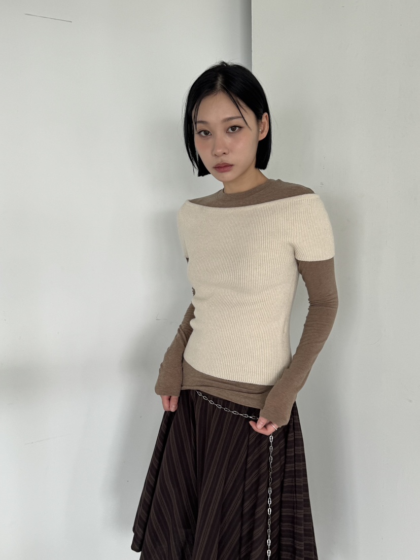 KARE/WEREPIECE韓國直郵㊣女士新款真品人氣25秋冬針織衫露肩KARE/WEREPIECE針織衫