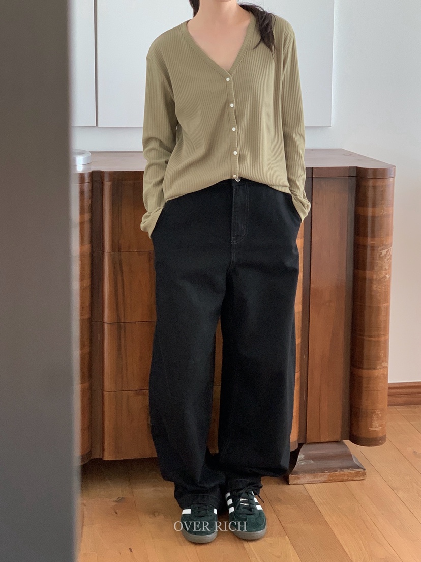 OVER RICH東大門㊣實拍女士新品職業25秋冬推薦人氣牛仔褲OVER RICH牛仔褲