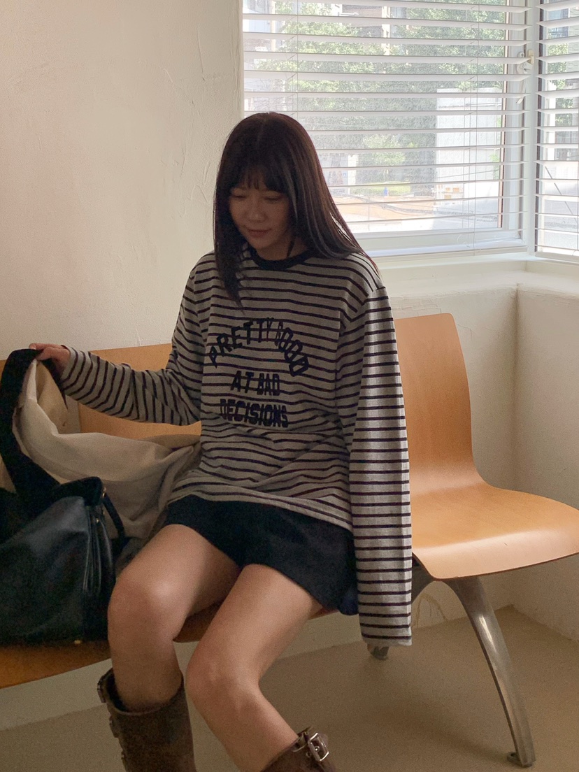 COURGETTE東大門㊣實拍女士新款休閑時尚職業熱賣人氣長袖T恤COURGETTE長袖T恤