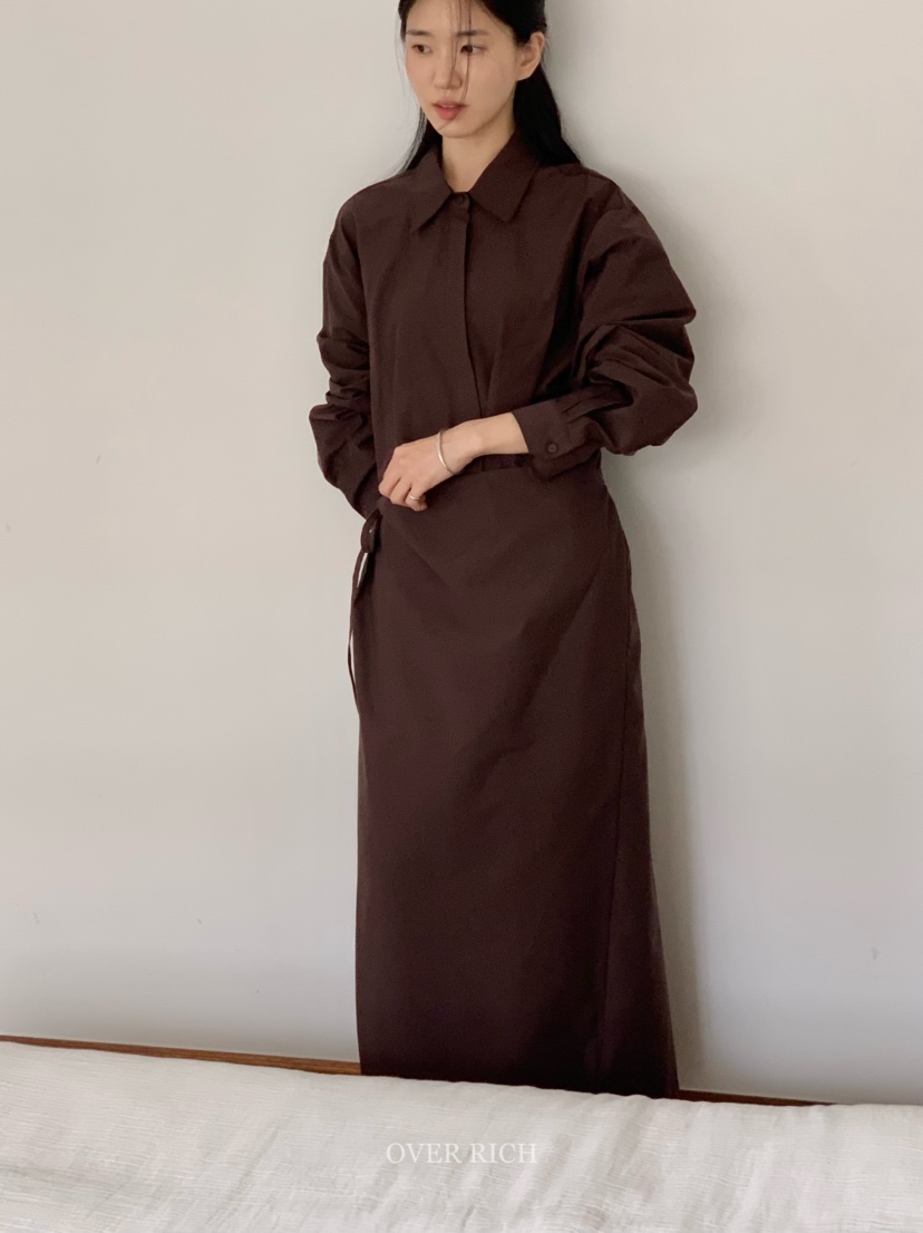 OVER RICH東大門㊣代購女士新品休閑真品時尚職業25秋冬連衣裙OVER RICH連衣裙