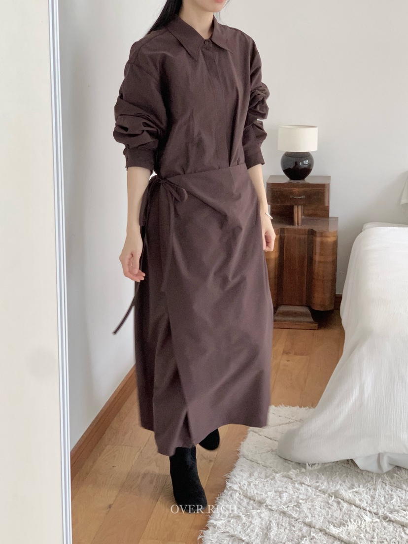 OVER RICH東大門㊣代購女士新品休閑真品時尚職業25秋冬連衣裙OVER RICH連衣裙