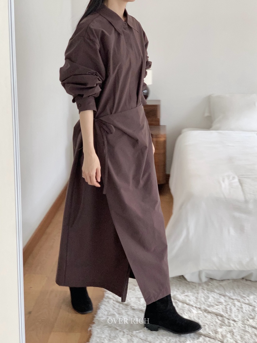 OVER RICH東大門㊣代購女士新品休閑真品時尚職業25秋冬連衣裙OVER RICH連衣裙