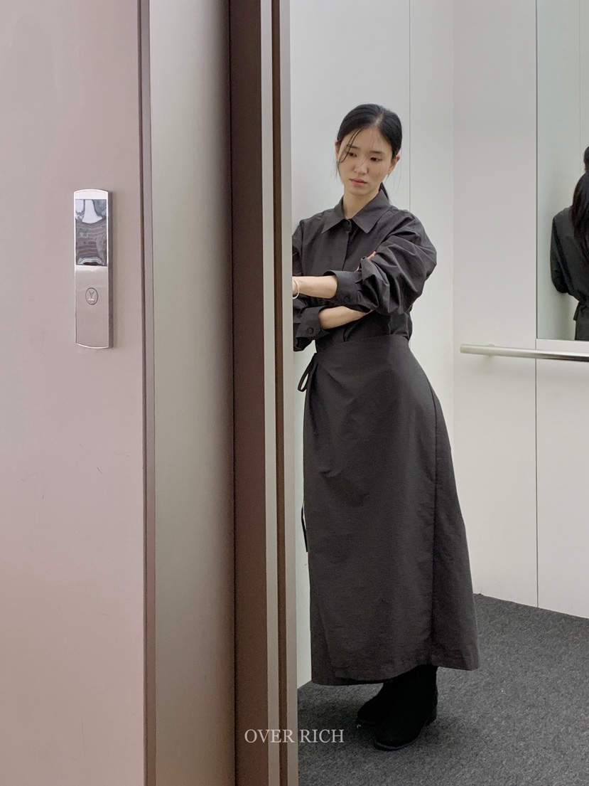 OVER RICH東大門㊣代購女士新品休閑真品時尚職業25秋冬連衣裙OVER RICH連衣裙