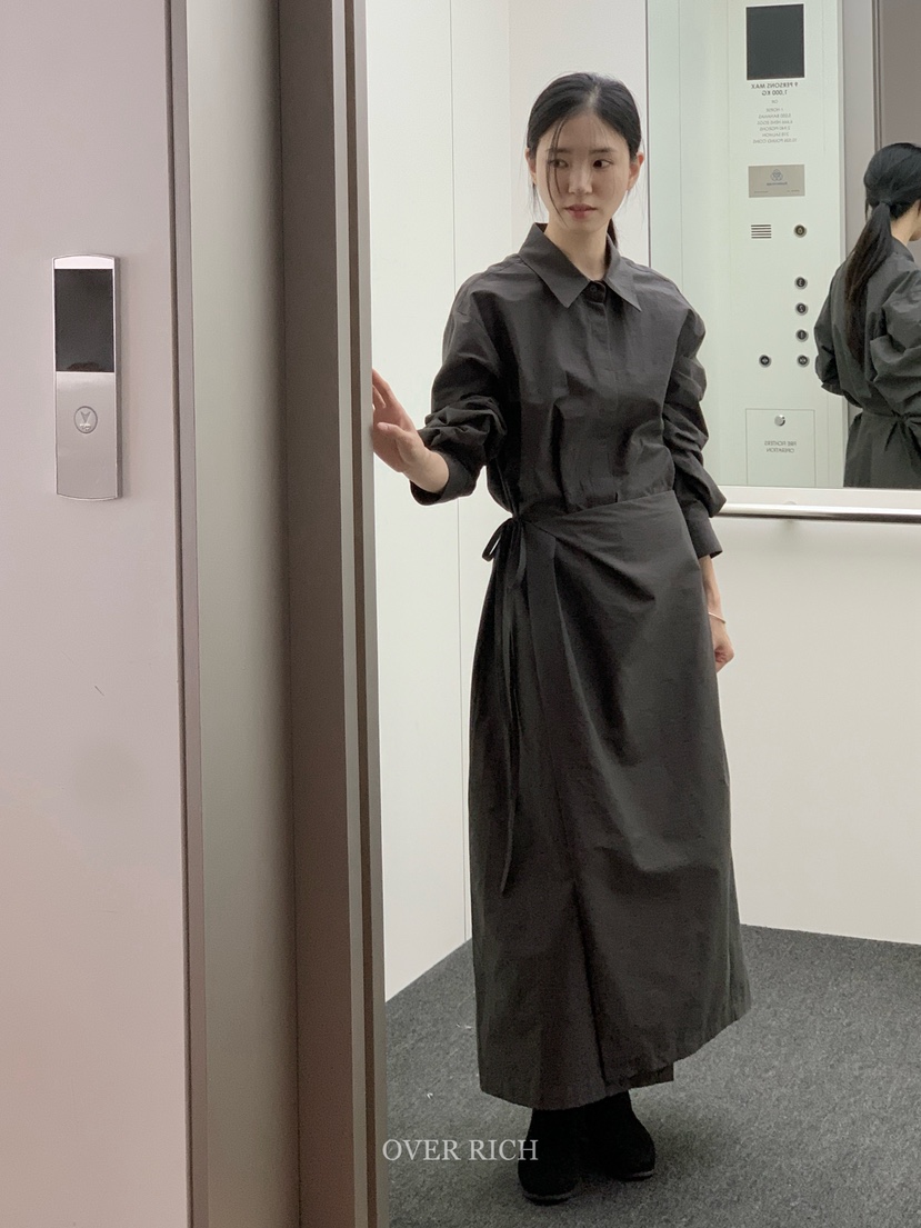 OVER RICH東大門㊣代購女士新品休閑真品時尚職業25秋冬連衣裙OVER RICH連衣裙