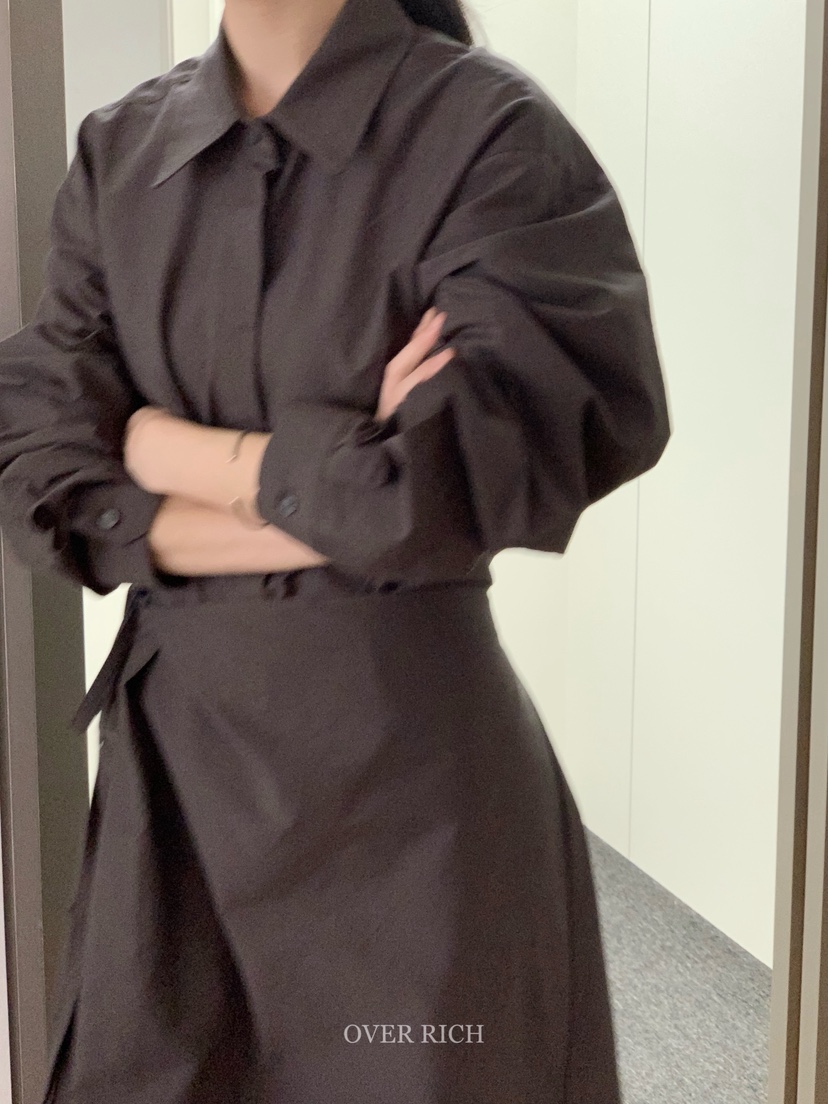 OVER RICH東大門㊣代購女士新品休閑真品時尚職業25秋冬連衣裙OVER RICH連衣裙