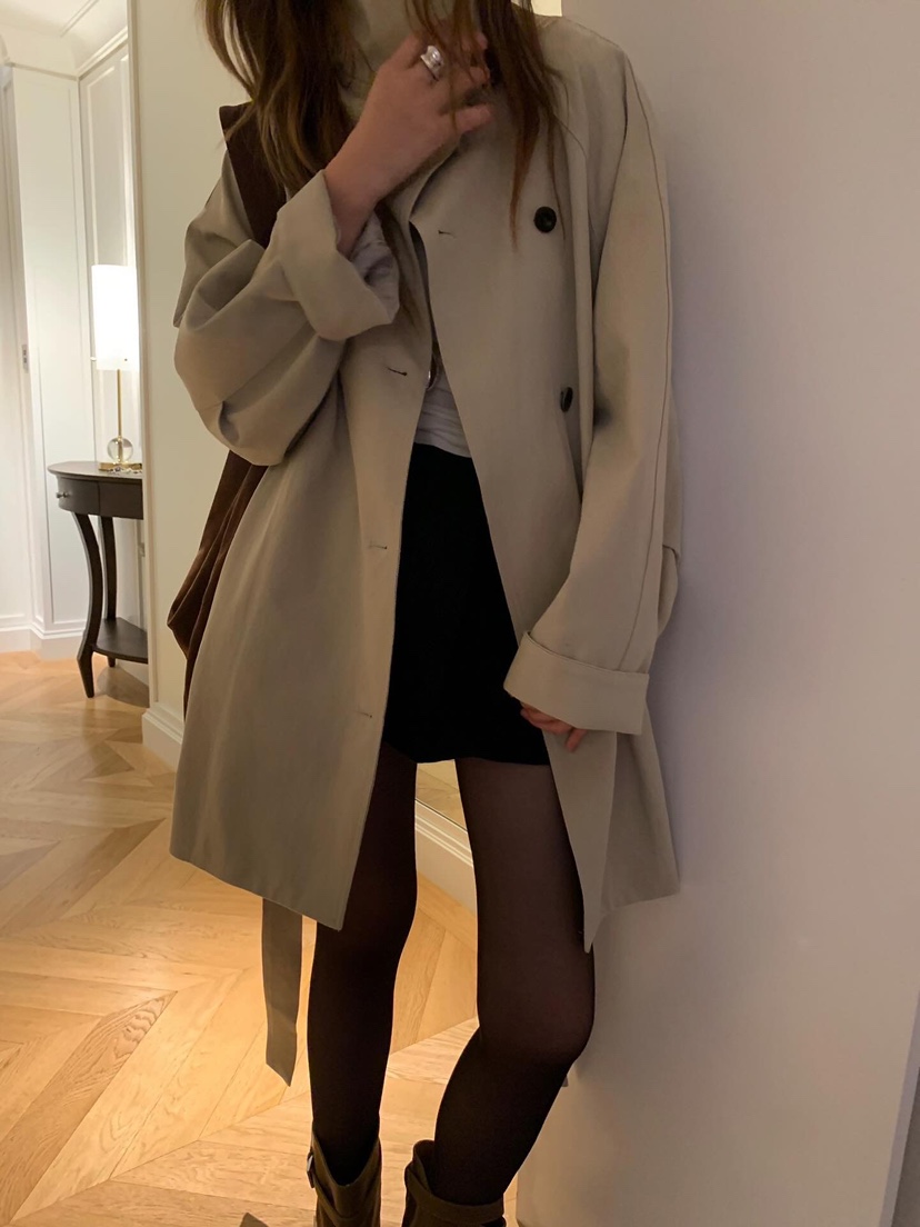 SHOP POSTER東大門㊣代購女裝新品休閑時尚夾克含腰帶高領SHOP_POSTER夾克