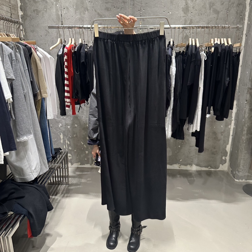 JUNI韓國直郵㊣女裝新品時尚職業25秋冬真品人氣休閑褲褶皺my juni休閑褲