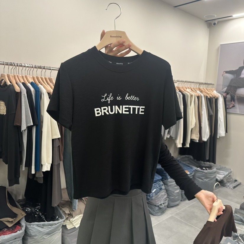 URBANSTORY/REMAKING東大門㊣直郵女裝新款真品25秋冬職業T恤Remaking/URBANSTORYT恤圖色2